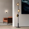 Postmodern light luxury living room, three-headed bedroom, glass, personalized art study, designer lighting, standing floor lamp details Picture